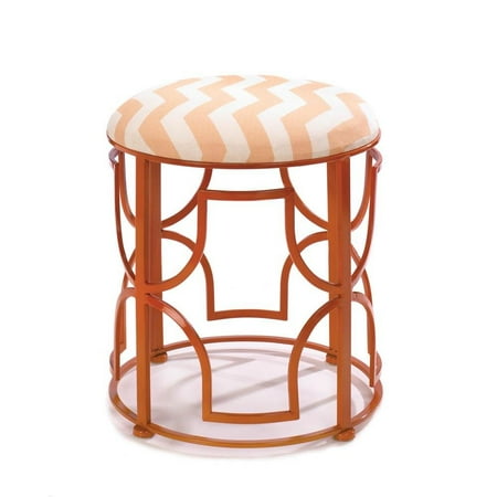 Accent Plus Round Stool, Chic Chevron Garden Portable Decorative Backless Foot Stool