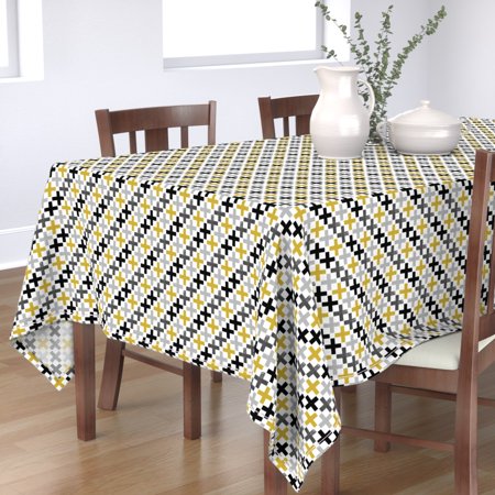 Tablecloth Mustard Plus Nursery Baby Plus Sign Gender Neutral Cotton Sateen