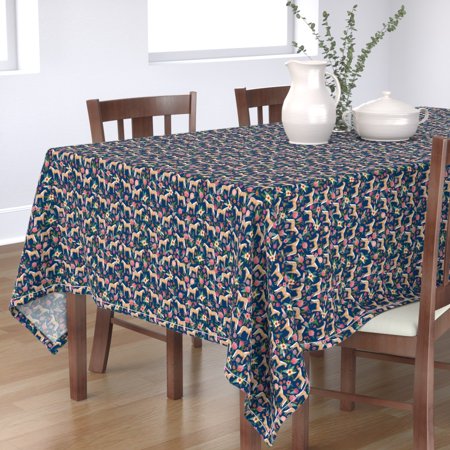 Tablecloth Horse Girls Equestrian Horses Pony Floral Ponies Breed Cotton Sateen