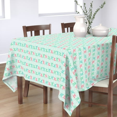 Tablecloth Deer Reindeer Christmas Holiday Winter Cotton Sateen