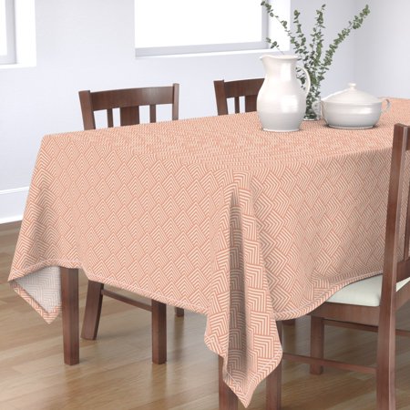 Tablecloth Blush Mod Geometric Modern Nursery Decor Cotton Sateen