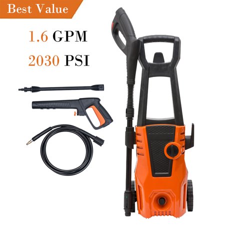 Zimtown 1050PSI (Max 2030PSI) Electric High Pressure Washer, Jet Water Washing Power Pressure Sprayer Cleaner Machine with Wash Brush and Hose Nozzle for Cleaning Car