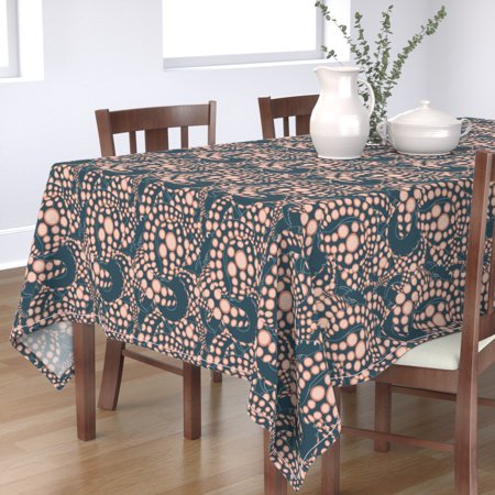 Tablecloth Octopus Abstract Nautical Tentacles Squids Ocean Beach Cotton Sateen