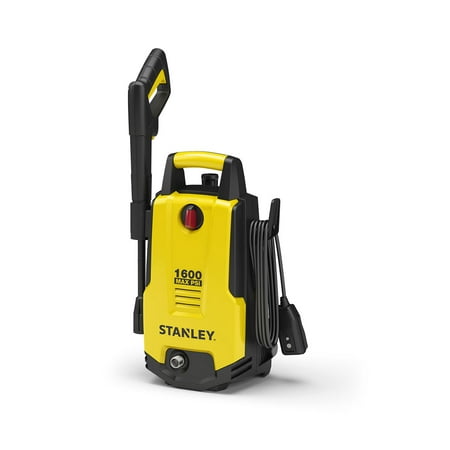 Stanley 1600 PSI Electric Pressure Washer, Vari-Spray Nozzle, Wand, Spray Gun, 20 Foot High Pressure Hose, 35 Foot Power Cord, Detergent Bottle