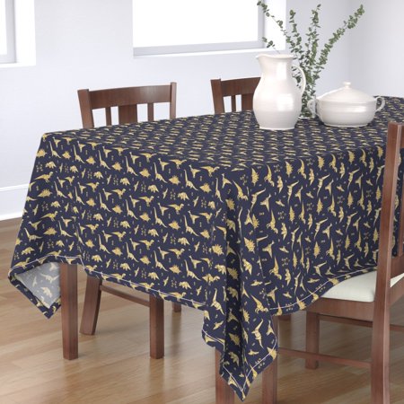 Tablecloth Origami Dinos Dinosaurs Nursery Decor Animals Geometric Cotton Sateen