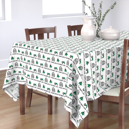 Tablecloth Farm Life Baby Boy Barn Animals Little Arrow Cute Cotton Sateen