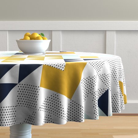 Round Tablecloth Cheater Dots Co Nursery Whole Baby Geometric Cotton Sateen