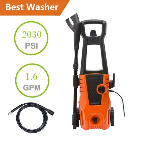 Ktaxon 1050PSI (Max 2030PSI) Electric High Pressure Washer, 1.6GPM, 2000W Power Pressure Washer Water Cleaner Jet Sprayer Washing Machine, with Wash Brush and High Pressure Hose