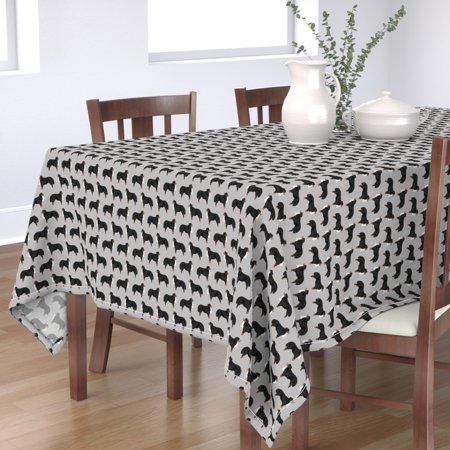 Tablecloth Bernese Mountain Dog Breed Dogs Grey Pets Pet Portrait Cotton Sateen