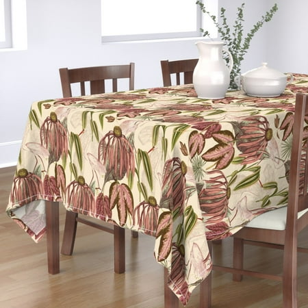 Tablecloth Tropical Botanical Garden Coopercraft Heron Bird Birds Cotton Sateen