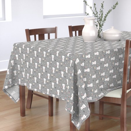 Tablecloth Rabbits Rabbit Pets Bunny Bunnies Easter Spring Cotton Sateen