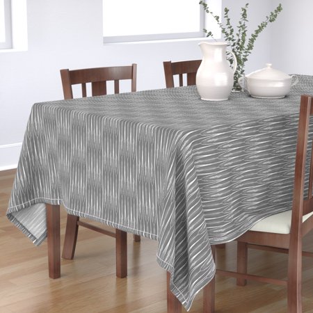 Tablecloth Bird Feathers Modern Farmhouse Mod Nature Bird Cottage Cotton Sateen