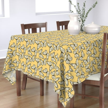 Tablecloth Butterflies Insects Whimsical Mod Nature Spring Cotton Sateen