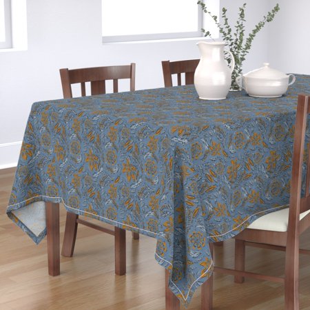 Tablecloth Floral Botanical Nature Plant Boho Autumn Spring Cotton Sateen