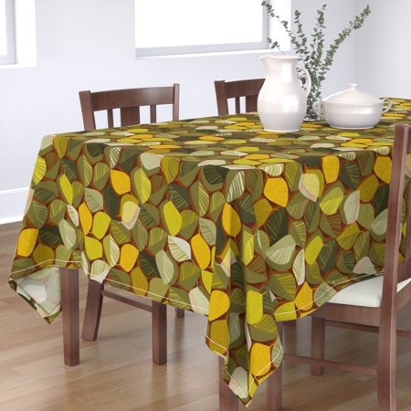 Tablecloth Leaf Tree Autumn Leaves Seasonal Fall Earth Cotton Sateen