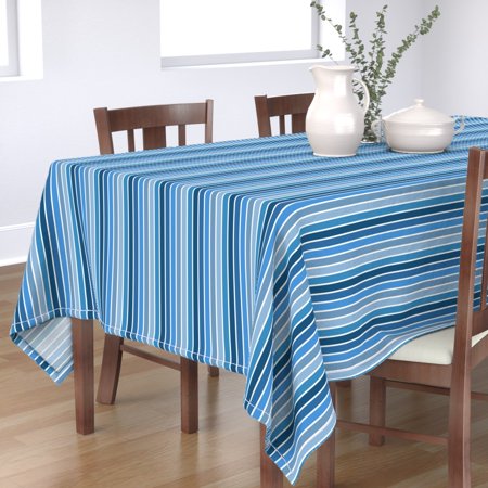 Tablecloth Dreidel Argyle Hanukkah Chanukah Stripes Holiday Cotton Sateen