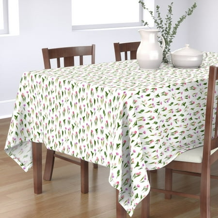 Tablecloth Spring Flowers Tulip Garden Botanical Garden Floral Cotton Sateen