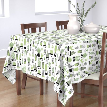 Tablecloth Cactus Succulents Plant Pot Plant Indoor Garden Mexican Cotton Sateen