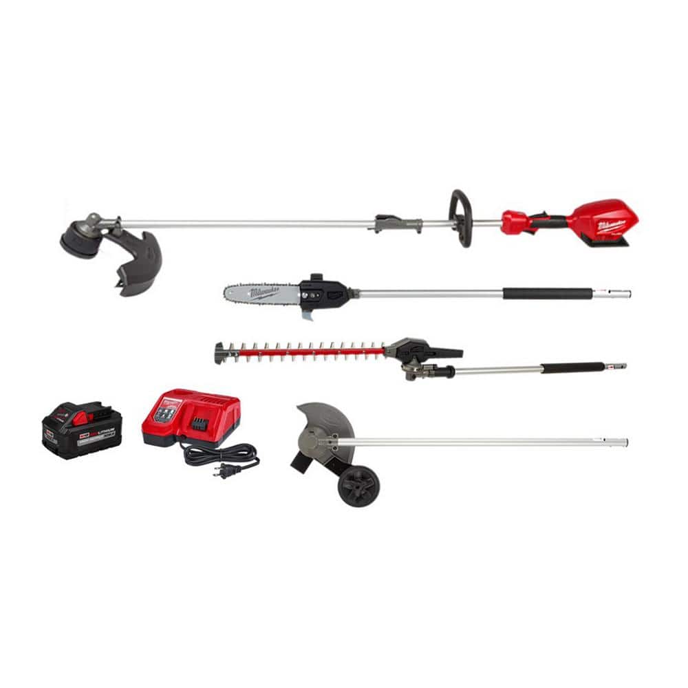 Milwaukee M18 FUEL 18-Volt Lithium-Ion QUIK-LOK String Trimmer/Blower Combo Kit with Edger, Hedge Trimmer and Pole Saw (5-Tool)